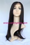 Indian Remy Hair Full Lace Wig 20 inch 1B Natural Wave