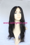 Indian Virgin Hair Full Lace Wig 20 inch Natural Straight Color 1
